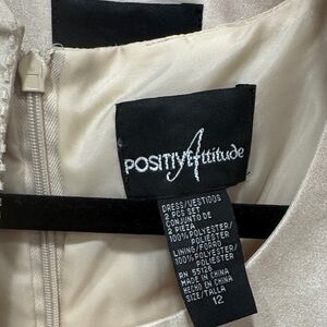 Positive Attitude Beige Satin Ensemble